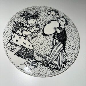 Vintage 1970s September Months of Love by Bjorn Wiinblad Decorative Wall Plate